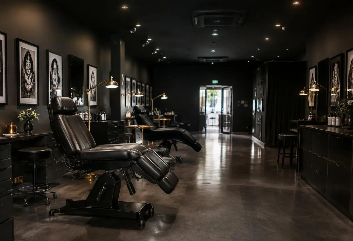 Interior of the Fortune Ink tattoo studio