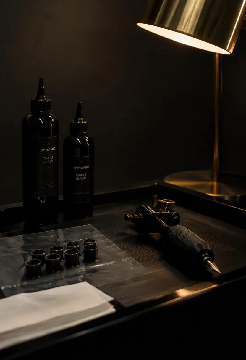 Tattoo station at Fortune Ink